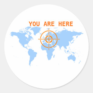 Customisable You Are Here Sticker