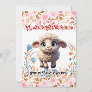 Customisable You herd right valentine Holiday Card