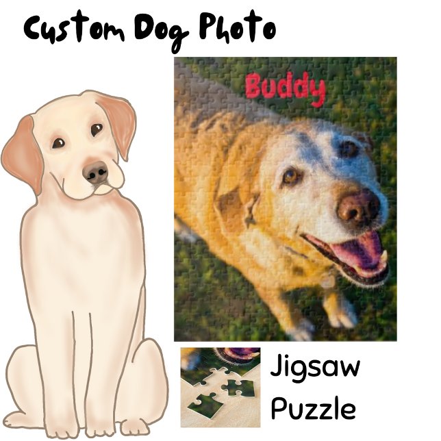 Customisable Your Dog Photo  Jigsaw Puzzle (Creator Uploaded)