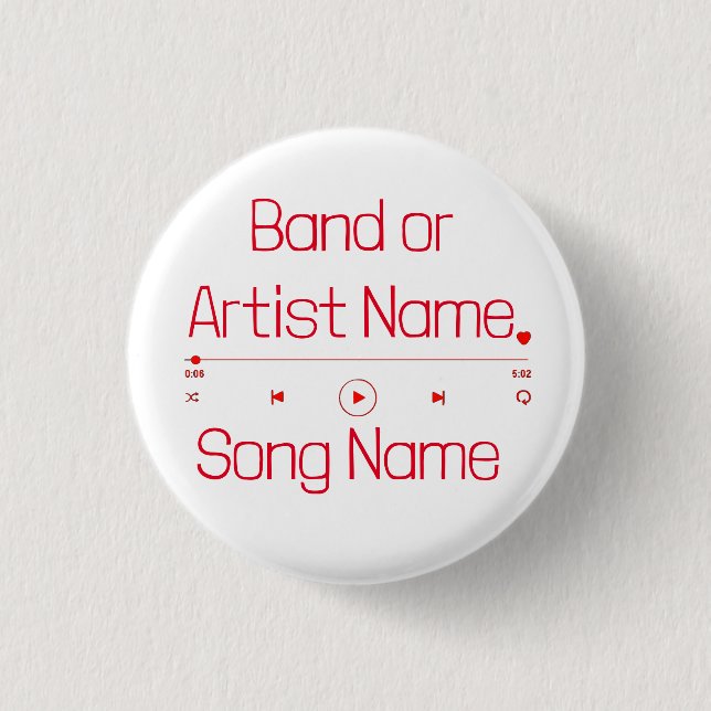 Customisable Your Favourite Music 3 Cm Round Badge (Front)