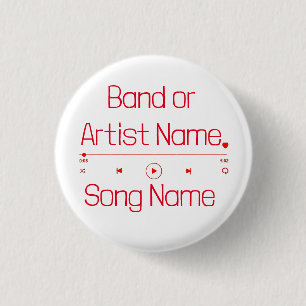 Customisable Your Favourite Music 3 Cm Round Badge