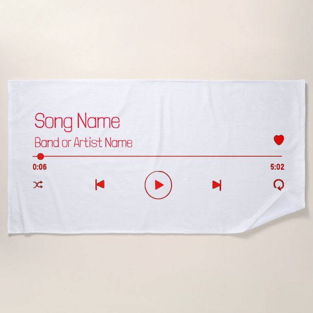 Customisable Your Favourite Music Beach Towel (Front)