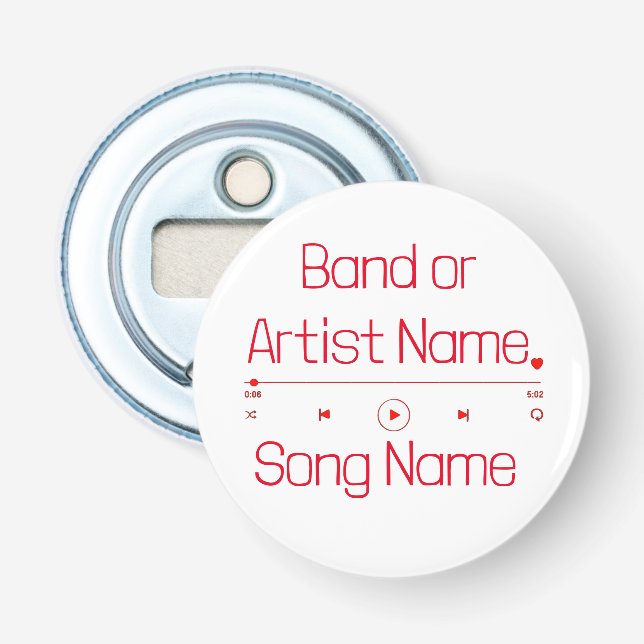 Customisable Your Favourite Music Bottle Opener (Front)