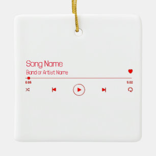 Customisable Your Favourite Music Ceramic Ornament