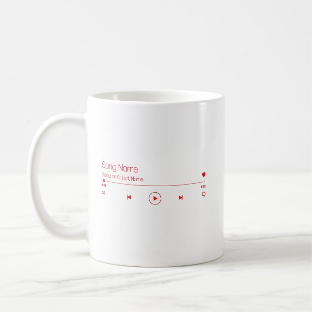 Customisable Your Favourite Music Coffee Mug (Left)
