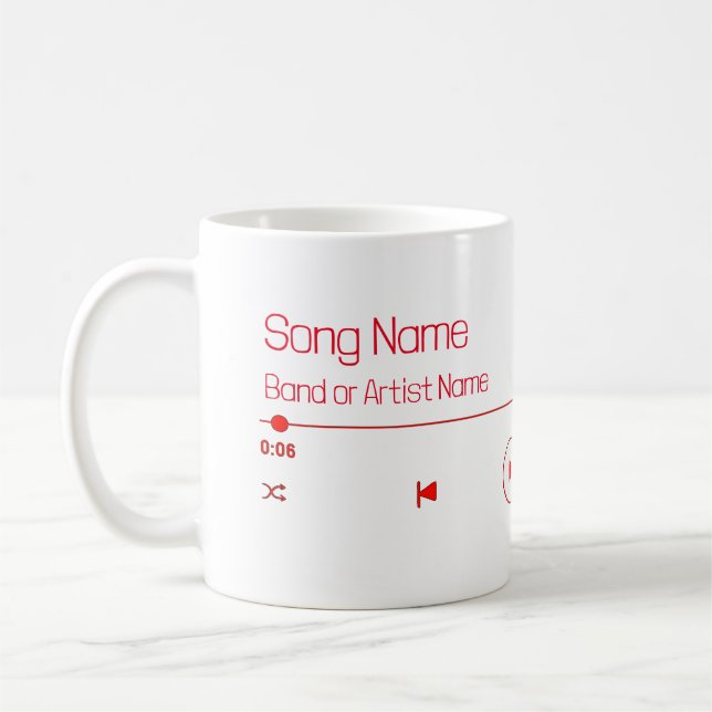 Customisable Your Favourite Music Coffee Mug (Left)