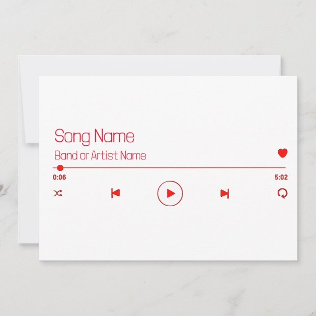 Customisable Your Favourite Music Holiday Card (Front)