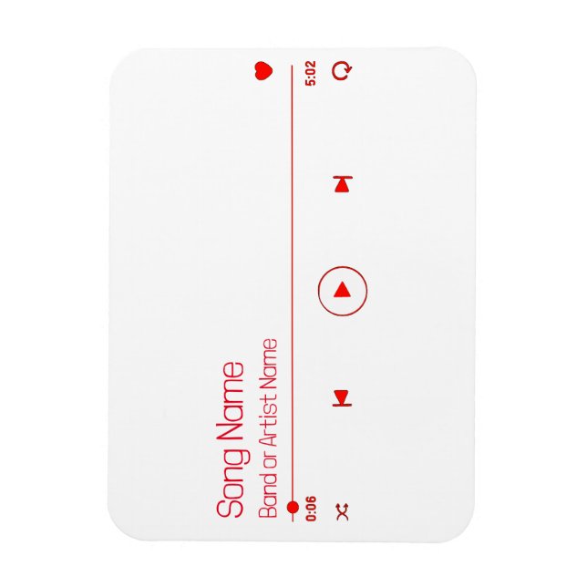 Customisable Your Favourite Music Magnet (Vertical)