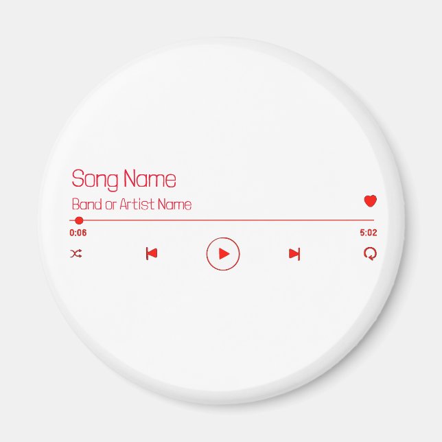 Customisable Your Favourite Music Magnet (Front)