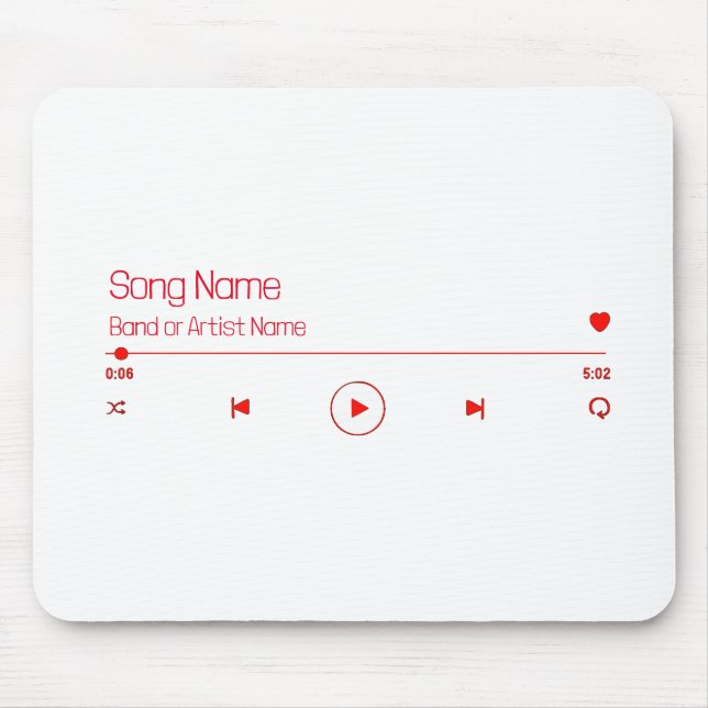 Customisable Your Favourite Music Mouse Mat (Front)