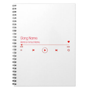 Customisable Your Favourite Music Notebook