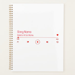 Customisable Your Favourite Music Planner