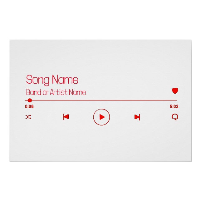 Customisable Your Favourite Music Poster (Front)