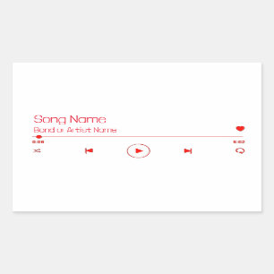 Customisable Your Favourite Music Rectangular Sticker