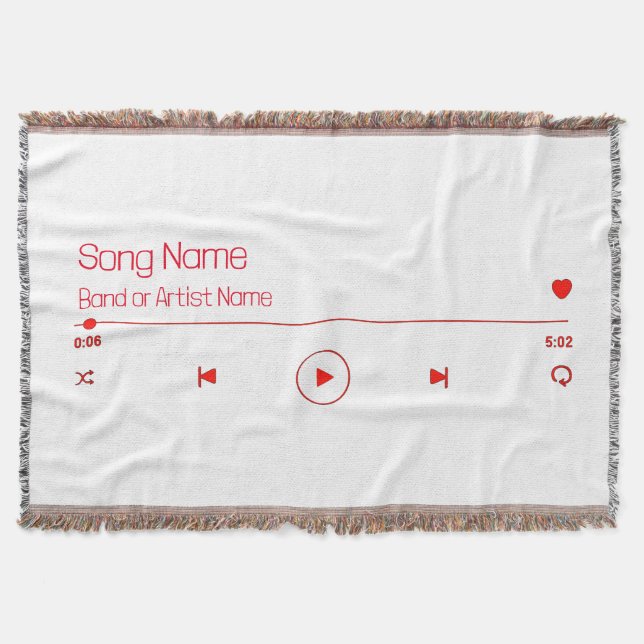 Customisable Your Favourite Music Throw Blanket (Front)