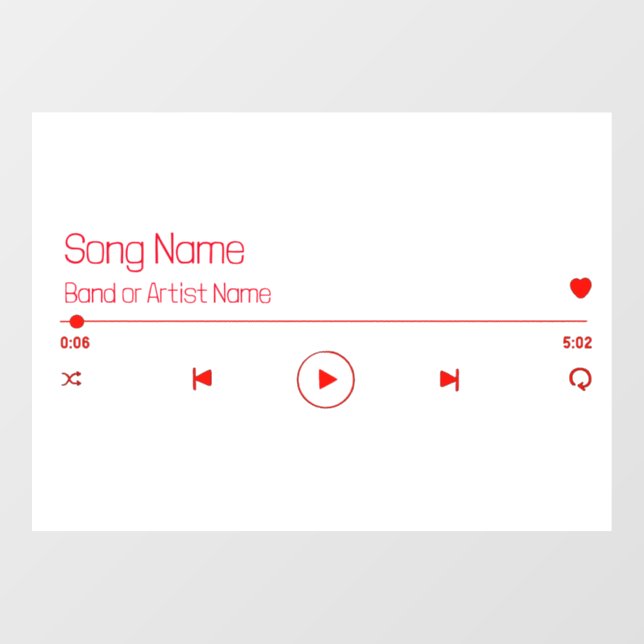 Customisable Your Favourite Music Window Cling (Sheet)