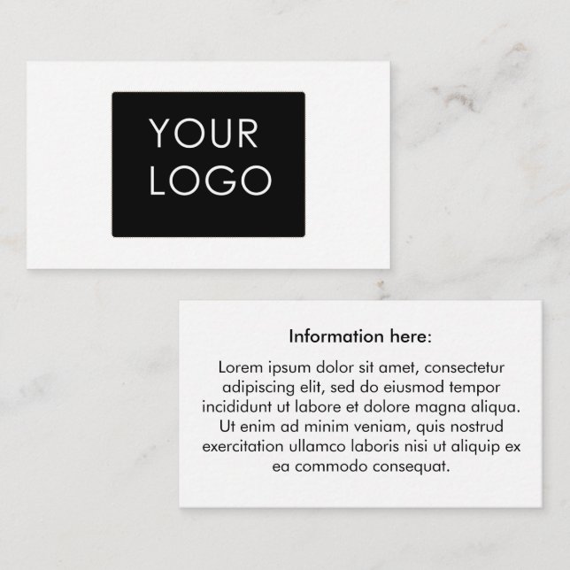 Customisable Your Logo Business Company  Enclosure Card (Front/Back)
