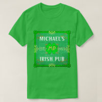 Customisable Your Name Irish Pub Green