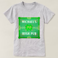 Customisable Your Name Irish Pub Green