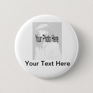 Customisable - Your Photo & Text 6 Cm Round Badge