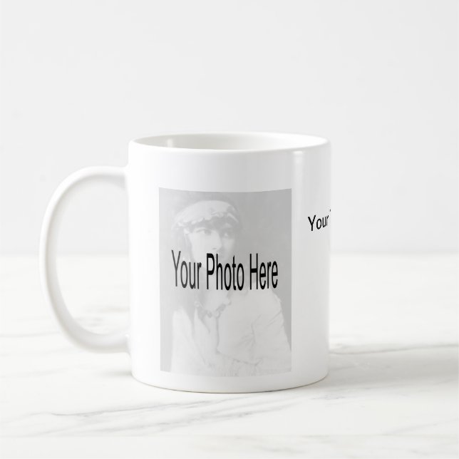 Customisable - Your Photo & Text Coffee Mug (Left)