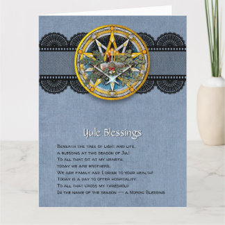 Customisable Yule Winter Solstice Greeting Card