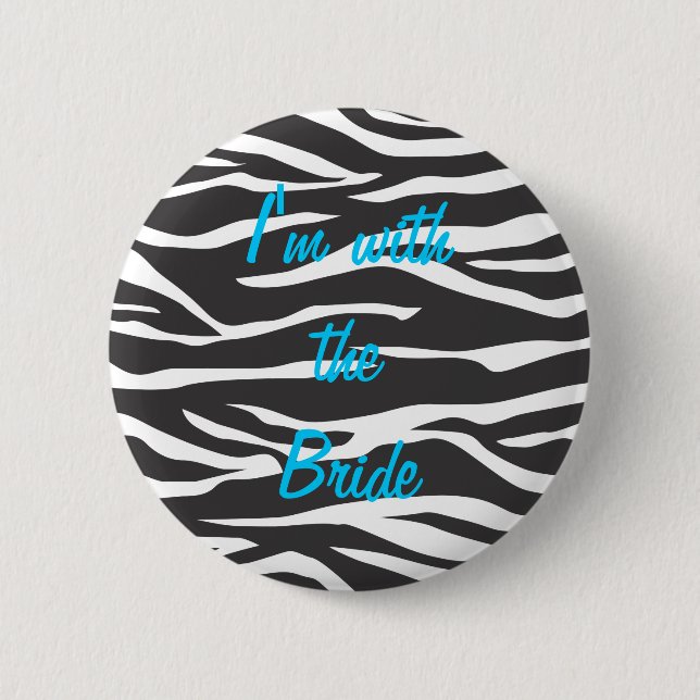 Customisable Zebra Button (Front)