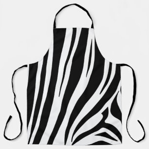 Customisable zebra print apron