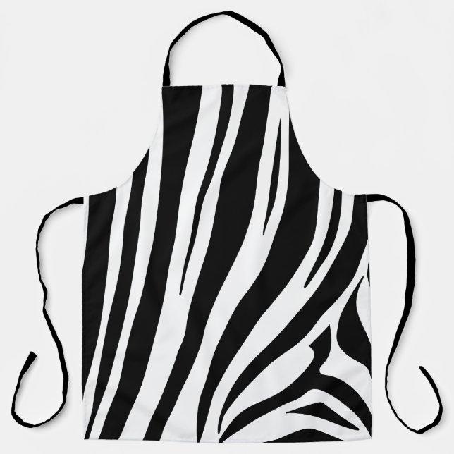 Customisable zebra print apron (Front)