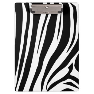 Customisable zebra print clipboard