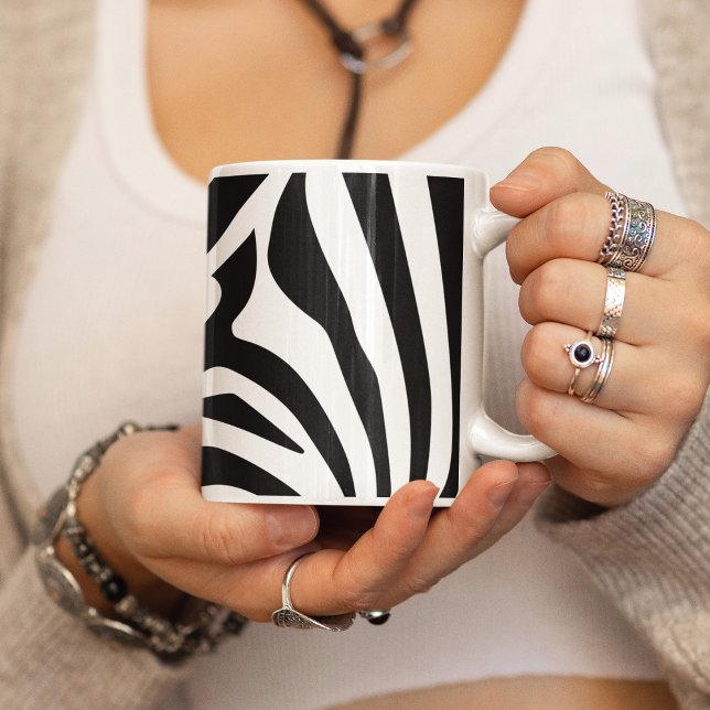 Customisable zebra print coffee mug (Creator Uploaded)