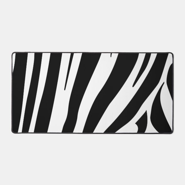 Customisable zebra print desk mat (Front)