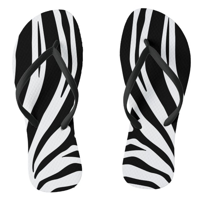 Customisable zebra print flip flops (Footbed)