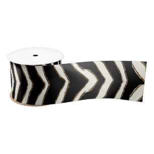 Customisable Zebra Print Ribbon Satin Ribbon