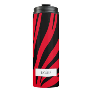 Customisable zebra print thermal tumbler