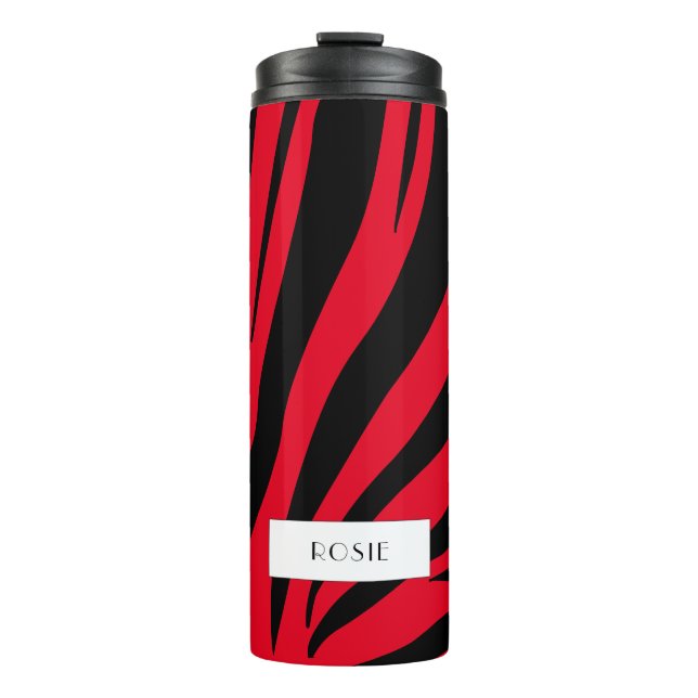 Customisable zebra print thermal tumbler (Front)