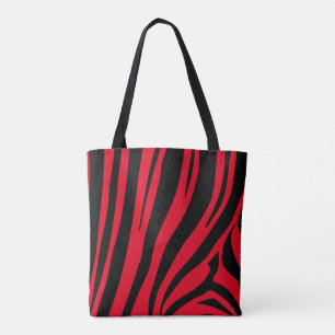 Customisable zebra print tote bag