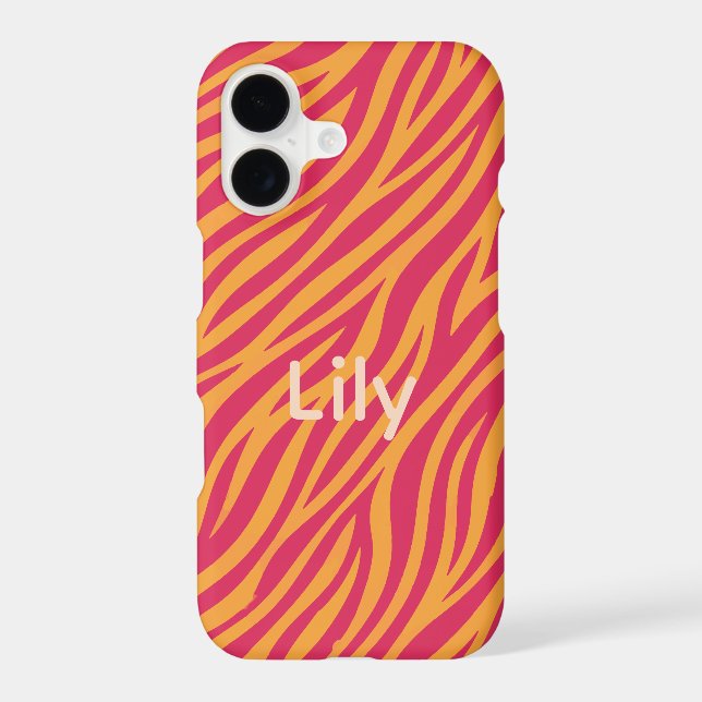 customisable zebra stripes iphone case (Back)