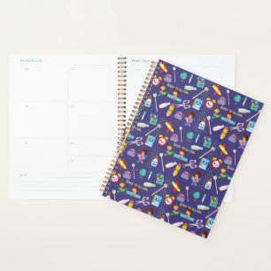 Customisation Name Funny School Supplies Pattern Planner