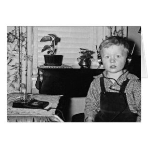 Customise 1950's Radio Boy Humourous Caption