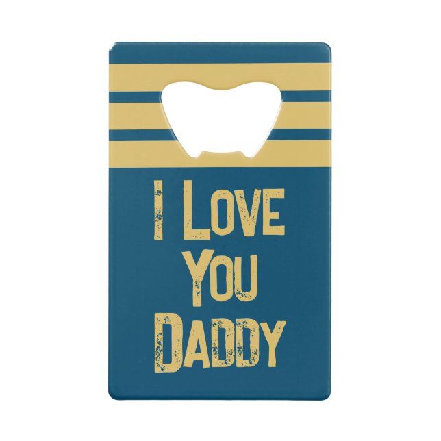 Customise 1 photo love you daddy gold blue (Front)