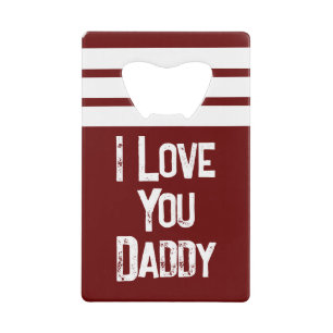 Customise 1 photo love you daddy white burgundy