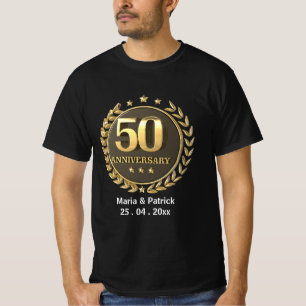 Customise 50th Golden Anniversary Gift Men Women   T-Shirt