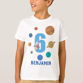 Customise 6th Birthday Solar Planet T-Shirt