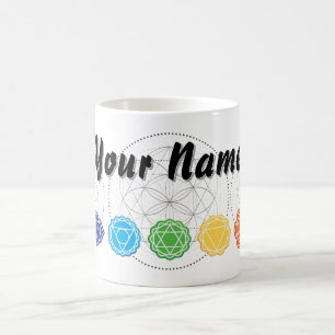 Customise 7 Chakras yoga sacred circle mug