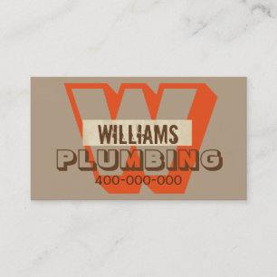 customise a business card for plumber