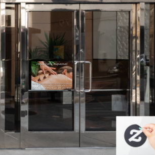 Customise Acupuncture Cupping Therapy Business 7 Window Cling