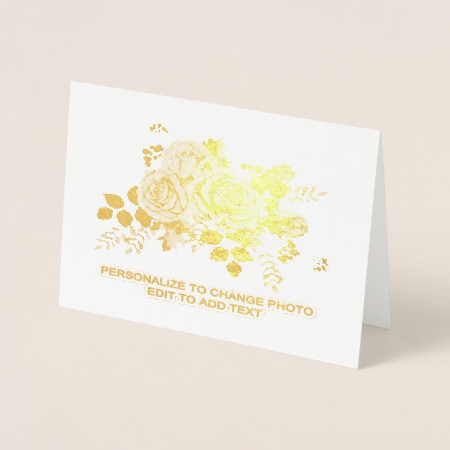 Customise Add Name Photo or Artwork Foil Card (Front)