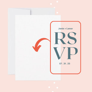 Customise Add Name Photo or Artwork RSVP Card