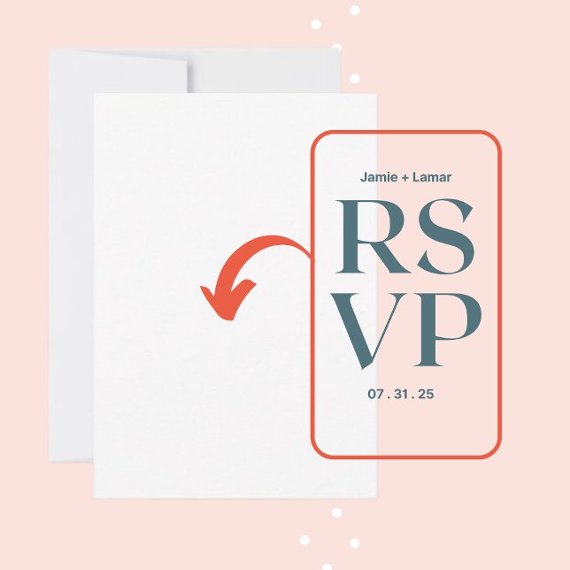 Customise Add Name Photo or Artwork RSVP Card (Creator Uploaded)